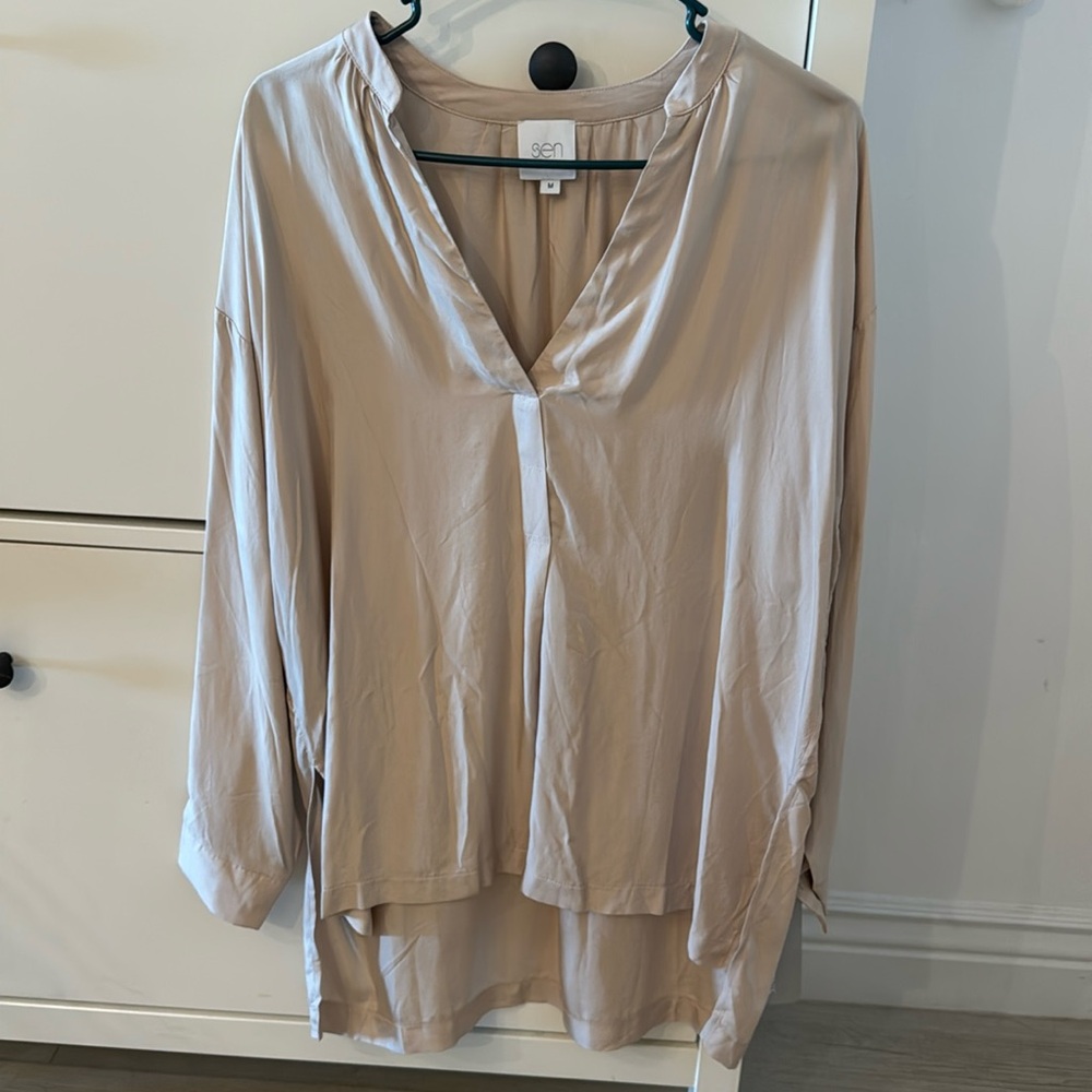 SEN Tan Blouse NEW WITH TAGS